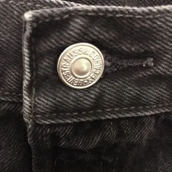 Levi's 501 Black Straight Leg Denim Jeans Men's size 36x34 Levi Strauss WPL 423 - Picture 13 of 13